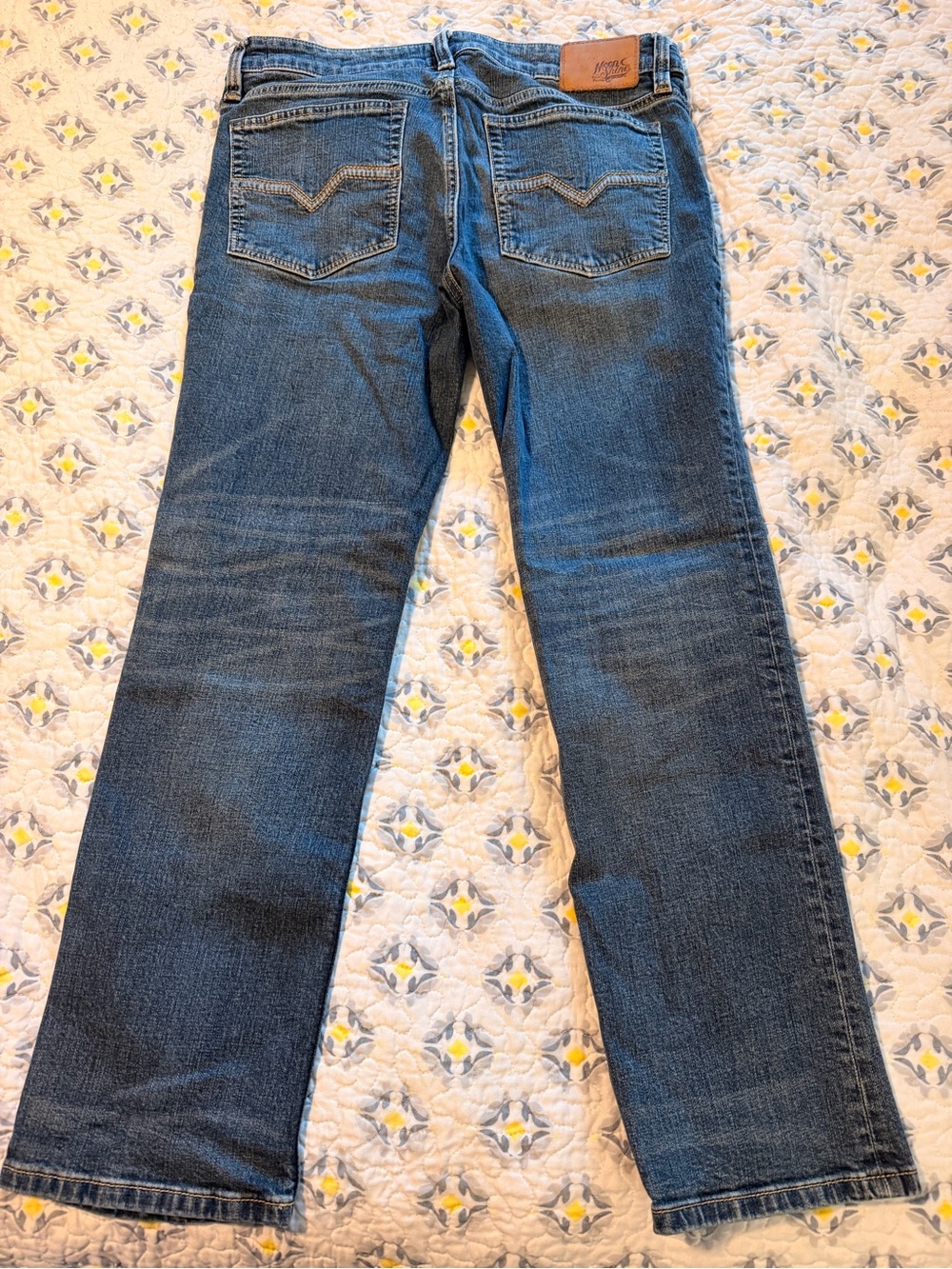 Men's Blue Straight-Leg Jeans - MoonShine Spirit